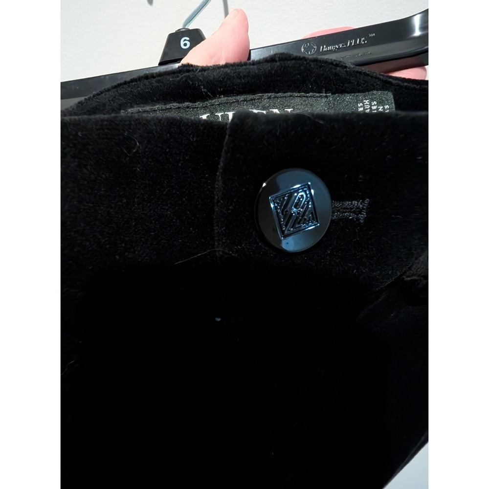 Lauren Ralph Lauren Black‎ Label High Rise Stretch Velvet  Trouser SIZE 4 Black - Picture 11 of 16